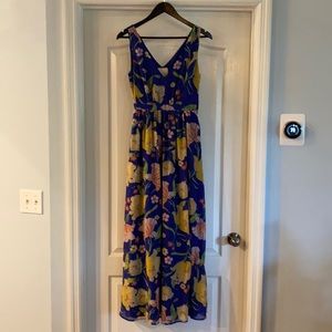 ModCloth Floral Maxi Dress WITH POCKETS XS